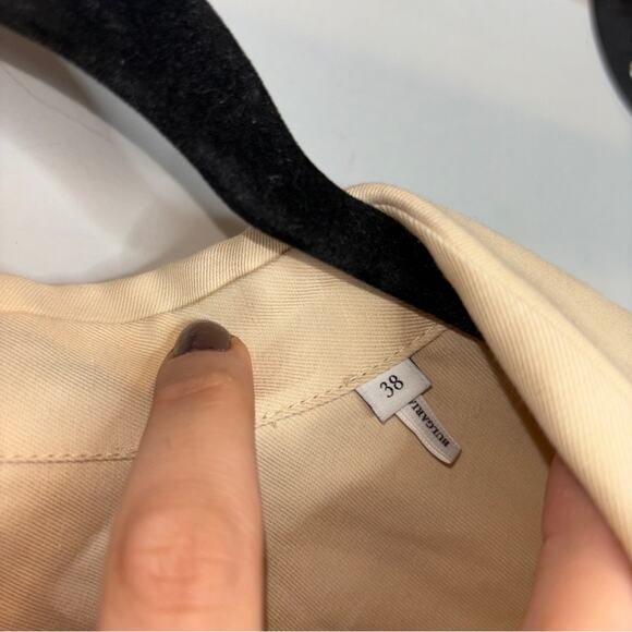 Sandro Elba Draped Twill Linen Mini Dress - Picture 5 of 9